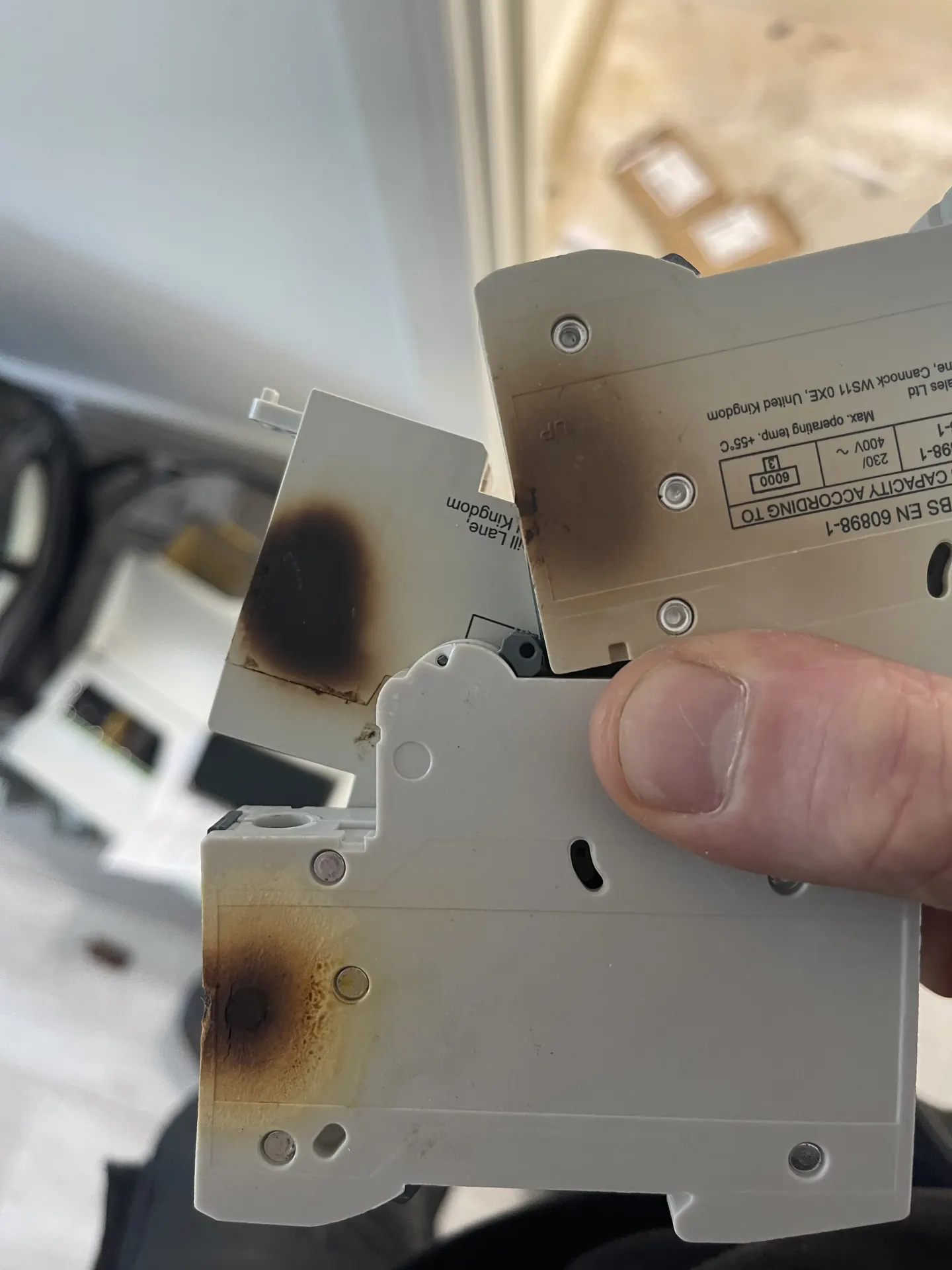 Burnt MCB / connection